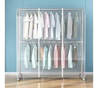 Clothes Rail Rack Cover Dustproof,Clear/Translucent Garment Rack Cover Waterproof,Hanging Garment Bag with Durable Zipper for Clothing Storage Organizer