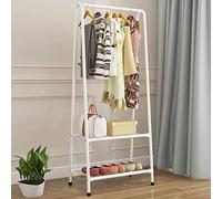 Clothes Rail Rack Garment Dress Shirts Hanging Display Stand Shoes Storage Shelf for Coat Shirt White