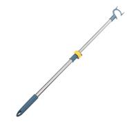 Clothes Rail Shepherd's Pole - Reach Stick, Disc Retriever, Window Blind Hook, Closet Rod - Short Aluminum