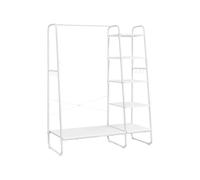 Clothes Rail with Storage Shelves, Cloud White and Matte White