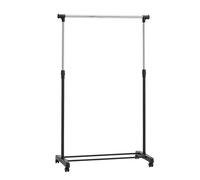 Amazon Basics Clothes Rail with Wheels, Chrome, 91.5-145cm x 42cm x 134-161cm