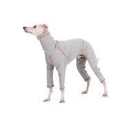 Clothes Ribbed Turtleneck Italian Greyhound Clothes Onesie Four-legged Whippet Dog Pajamas Pjs w/Leash Hole Stretchy & Cozy Pet Jumpsuit boy girl(Small)
