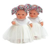 Clothes Set for 21 cm Dolls, White Dress and Cherry Headband, Clothes for Baby Dolls, Doll Size 21 cm, Gift for a Child, Gift for a Girl