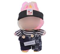 Clothes Set for La Booboo Doll, Cool Black Labooboo Clothing Stuff Stripe Shirt for 17cm Doll Outfits Without Shoes, NO Doll
