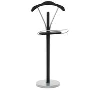 Clothes Stand Black/Grey MDF & Steel 45x35x107cm Suit Rack with Table Organizers