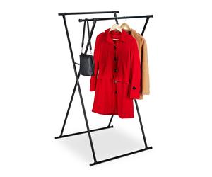 Clothes stand Extendable Coat Rack Metal Garment Hanger Black Clothing Organizer