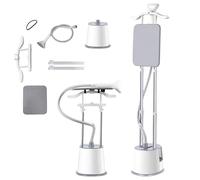 Clothes Steamer Handheld,Powerful Premium Garment Steamer,2000W Steamer Upright with 43g/min Flow,2.5L Tank 5 Levels Steam,for Rapid Wrinkle Release Suitable for All Fabrics,Including Hangers (White)