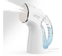 Clothes Steamer Handheld Wet/Dry 2 IN 1 Travel Portable Garment Steam 250ML Ceramic Panel Hand Held Steamer Clothing Home Remove Wrinkles,1000W 30s Heat-up,20 Min Continuous Steam,8FT Power Cord,White