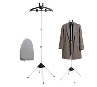 Clothes Steamer Stand - Adjustable Clothes Hanging Stand Portable Fabric Care Stand | Heat Ready Folding Station for Jackets, Trousers, Dresses, So