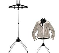 Clothes Steamer Stand Folding Telescopic Clothes Steamer Holder Height Adjustable Garment Hanger Handheld Steamer Rack Portable Clothes Hanger for Steam Ironing Shirts Clothe (Black)