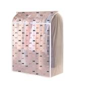 Clothes Storage Bag Covers, Clothes Rail Cover Hanging Transparent Zipper Breathable Multicolor Multi Sizes(Color 2,80 * 50 * 54cm)