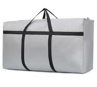 Clothes Storage Large Bag Travel Luggage Moving House Heavy Duty Waterproof LightGray 110 * 60 * 33cm