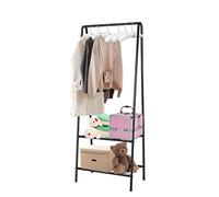 Clothes Storage Shelfs Rail Rack Garment Dress Hanging Display Shoes Stand for Hanging Clothes Hats Shoes Bags Umbrellas Black