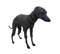 Clothes Whippet Pajamas Onesies Four-Leg Turtleneck Stretch Dog Jumpsuit Solid Color Autumn & Winter Greyhound Clothes for Lurchers boy girl(Nero,M)