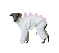 Clothes Winter Thick Fleece Whippet Clothes Turtleneck Dinosaur Costume Onesie Four-Legged Long Sleeves Italian Greyhound Pyjamas Dog Coat boy girl(Wei,3XL)
