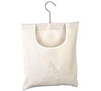 Clothespin Bag, Canvas Clothes Pegs Bag, Hanging Laundry Clothes Pin Holder with Hanger and 360 Degree Rotatable Hook, for Hanging and Effortlessly Sliding on The Clothesline,