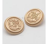 Clothing Buttons, 10 Pcs British College Style Metal Buttons for Clothing Coat Jacket Blazer Classical Crown Decorations(25mm)