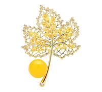 Clothing Decoration Brooch Pin Maple Leaf Brooch Pin Ladies Elegant Maple Leaf Brooch Party Banquet Exquisite Accessories Ladies Brooches Clothing Accessories