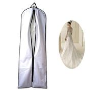 clothing dust bag clothes covers,coat storage bag,coat bags storage anti moth,covers protector bags，Suitable for wardrobe, travel，White,60 x 180 cm