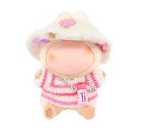 Clothing for 17 cm La bubu Plush, Doll Clothes for La Bubu, Cuddly Toy Clothing Outfit Only Clothing Accessories for 17 cm Plush Pullover Hoodie Clothing DIY Children's Gifts (Stripes)