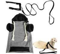 Clothing for Ferrets - With Harness Fun Warm Hamster Sweatshirt | Hamster Ferret Sweatshirt - For Rabbits Squirrel Chinchilla Chihuahua Pets