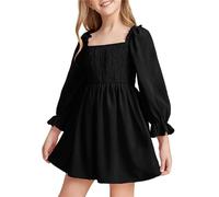 Clothing Girls Beach Dress Summer Ruffle Fancy Dress Wedding Evening Dress Light Children's Costumes Flower Dress Clothes Party Costume Princess Dress For Every Day, black, 100