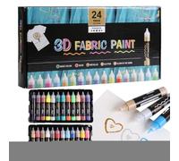 Clothing Paint,Permanent Soft Textile Paints | Craft Tool Waterproof 30Ml 24 Colors Painting for Crafts Clothing Kids Adults Glass Decoration Wood Canvas Hat