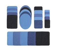 Clothing Patches, Large Denim Fabric Set, No Sew Quick Fix, Strong Adhesive Backing, Variety of Colors Shapes, Cover Tears Holes Rips, Extend Life of Garments, for Backpack Pocket