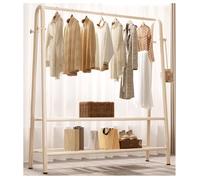 Clothing Rack,Multi-Layer Rolling Clothes Rack, 60CM & 100CM Adjustable Clothing Hanger, Versatile Bedroom Organizer for Easy Storage, White Fabric & Durable Design