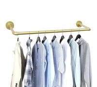 Clothing rack,Wall-Mounted Clothes Rack, Industrial Pipe Garment Hanger, Multi-Functional Laundry Drying Rack, Portable Hanging Rod for Storage