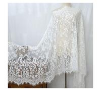 Clothing Shawl Veil Wedding Dress Dress Home Decoration Gauze Eyelashes Lace Lace Accessories 1 Piece (White)