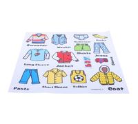 Clothing Sort Sticker Sheet PVC Easy to Peel for Wardrobe | Removable Decal, 24x24cm Sheet, Easy to Read Labels for Little Ones, Wall Décor Use
