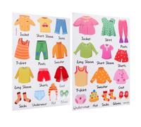 Clothing Sorts Stickers for Wardrobe, 23x32cm, PVC