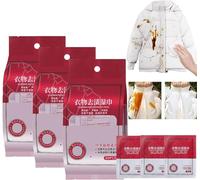 Clothing Stain Removal Wet Wipes,Clothes Stain Removal Wipes,Clothes Cleaning Wipes,Stain Remover Wipes,Individual Wrapped Cleaning Wipes,Emergency Stain Rescue Stain Remover for Clothes (3 Box)