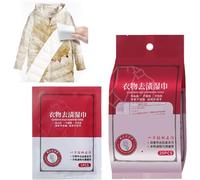 Clothing Stain Removal Wet Wipes, Individual Wrapped Cleaning Wipes, Mini Stain Remover Wipes, Emergency Stain Rescue Stain Remover, Instant Stain Wipes, for Clothes Fabric Carpet (1 Box)