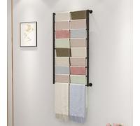 Clothing Store Garment Rack Scarf and Pants Storage Rack，Wall Mounted Scarf Display Rack Wall Wrapping Paper Ribbon Organizer Flower Shop, Tie Scarf Rack Belt Towel Holder Retail S