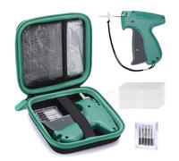 Clothing Tag Gun Kit with Fine Needle Stitch, Storage Case, 6 Micro Needles, 1008 White Micro Fasteners, Mini Stitch Tag Gun Attachment for Home, Shops, Warehouse (Green)