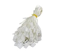Clothing Tag Rope - 1000 Pieces String Snap Lock Pins Loop Pric-e Tag, Cotton Hand-Threaded Rope Hanger, Disposabl-e Pric-e Tag Fastening Rope for Clothes Brand Tag Pric-e - White