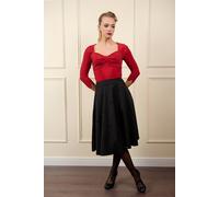 Clothing Women's Banned Retro Marilyn Glitz Top-Red in Red | Size: Medium/Large Clothing Red M/L