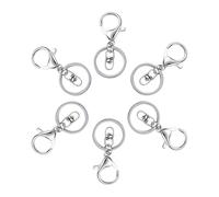 Clotiry 100Pcs Metal Lobster Claw Clasp Keychain Swivel Snap Hooks with Key Chain Rings for DIY Jewellery Making Crafts