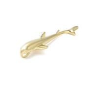 Clotiry 10Pcs Brass Big Fish Pendants Golden Marine Life Ocean Animal Charms for Jewelry Making Bracelets Necklace