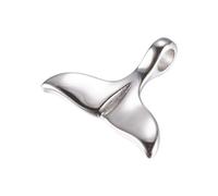 Clotiry 10Pcs Stainless Steel Whale Tail Pendants Sea Ocean Fishtail Charm Dolphin Tails Charm for Jewellery Making Necklace Earrings DIY Craft