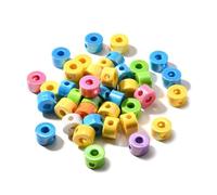 Clotiry 40Pcs Iridescent Letter O European Beads Random AB Colour Acrylic Alphabet Beads with Large Hole for Keychains Bracelets Jewellery Making