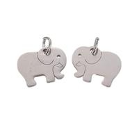 Clotiry 5Pcs Stainless Steel Elephant Animal Charms for Jewellery Making