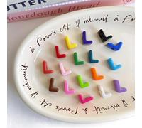 Clotiry Approx 230Pcs Opaque Acrylic Letter L European Beads Coloful Capital Letter Large Hole Beads for DIY Jewelry Making Supplies