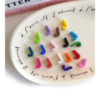 Clotiry Approx 270Pcs Opaque Acrylic Letter J Large Hole Beads Candy Colour Capital Letter European Beads for Jewellery Making Bracelets Necklaces