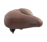 Cloud-9 Cruiser Select Ariflow CS Bike Saddle, 10.5" x 10.75", Soft Touch Vinyl Bike Seat, Coil Spring, Vented Anatomic Relief (Brown)