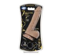 Cloud 9 Pro Sensual Premium Silicone Dong W/ C Rings - 7" - Caramel