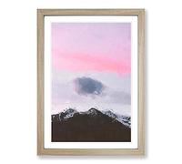 Cloud Above The Mountain in Abstract Framed Print | A2 Oak Framed Wall Art | Ready to Hang | Abstract Landscape Picture | Living Room Bedroom Lounge Office