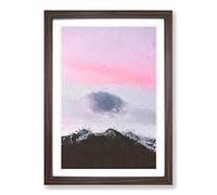 Cloud Above The Mountain in Abstract Framed Print | A2 Walnut Framed Wall Art | Ready to Hang | Abstract Landscape Picture | Living Room Bedroom Lounge Office